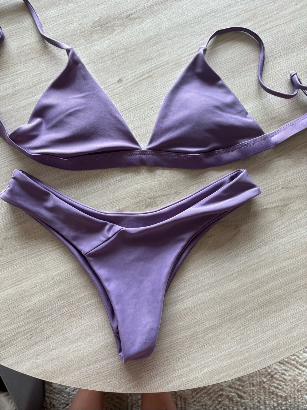 Lilac Triangle Bikini Set